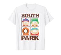 South Park Character Grid Distressed Funny Cartoon Maglietta