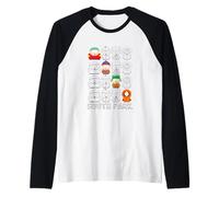 South Park Diagonal Character Box Up Maglia con Maniche Raglan
