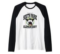South Park Elementary Cow School Logo And Mascot Cartoon Maglia con Maniche Raglan
