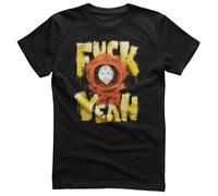 South Park Kenny McCormick FCK YEAH T-Shirt Uomo Manica Corta Nera