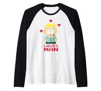 South Park Kyle, Divertente Cartone Animato Classico da Donna, Pixel Art Maglia con Maniche Raglan