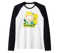 South Park Kyle Hamburgers Commedia Shock Pose Retro Cartoon Maglia con Maniche Raglan