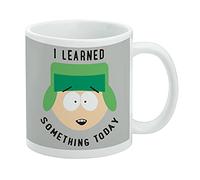 South Park Kyle I Learned Something Today - Tazza da caffè in ceramica, idea regalo per caffè, tè e bevande calde, 325 ml, colore: bianco