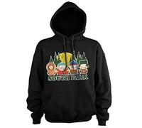 South Park Licenza Ufficiale Distressed Felpa con Cappuccio (Nero), L