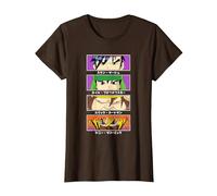 South Park Occhi di Carattere Anime a Quattro Blocchi Maglietta, Donna, Marrone, 3XL