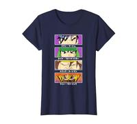 South Park Occhi di Carattere Anime a Quattro Blocchi Maglietta, Donna, Navy, L