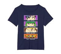 South Park Occhi di Carattere Anime a Quattro Blocchi Maglietta, Donna Plus-Size, Navy, 6X
