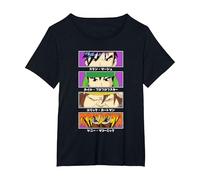 South Park Occhi di Carattere Anime a Quattro Blocchi Maglietta, Donna Plus-Size, Nero, 6X