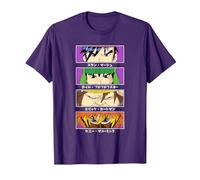 South Park Occhi di Carattere Anime a Quattro Blocchi Maglietta, Uomo, Viola, 3XL