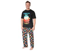 South Park Pigiama Uomo Adolescenti Set Pigiami Uomo Cotone Comodo Kenny Abbigliamento da Casa Divertenti Idee Regalo (3XL, Nero/Multi)