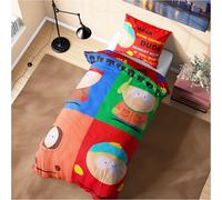 South Park Set Copripiumino e Federa Cuscino Reversibili per Ragazzi e Uomo, Accessori Camera da Letto, Copri Piumino Singolo, Regali per Lui (Multicolore Singolo)