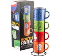 South Park - Set di 4 Tazze Impilabili in Porcellana Bicchiere Mug per Tè Caffè