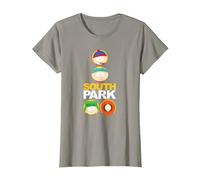South Park Solid Circles Maglietta, Donna, Ardesia, L