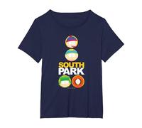 South Park Solid Circles Maglietta, Donna Plus-Size, Navy, 4X
