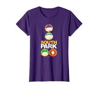South Park Solid Circles Maglietta, Donna, Viola, S