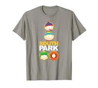 South Park Solid Circles Maglietta, Uomo, Ardesia, M