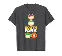 South Park Solid Circles Maglietta, Uomo, Grigio Scuro, 5XL