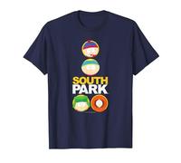 South Park Solid Circles Maglietta, Uomo, Navy, 5XL
