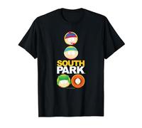 South Park Solid Circles Maglietta, Uomo, Nero, 5XL