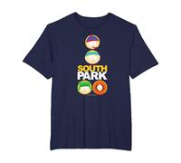 South Park Solid Circles Maglietta, Uomo Taglie Grandi, Navy, 4X Tall