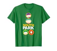 South Park Solid Circles Maglietta, Uomo, Verde Mela, XL