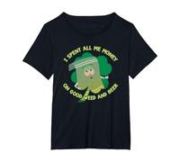 South Park St Patrick's Day Towelie Spent Money Maglietta, Donna Plus-Size, Nero, 4X