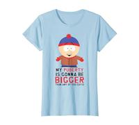 South Park Stan Puberty Maglietta, Donna, Celeste, S