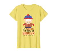 South Park Stan Puberty Maglietta, Donna, Limone, L