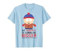 South Park Stan Puberty Maglietta, Uomo, Celeste, L