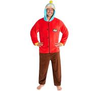 South Park Tuta Intera Uomo e Ragazzo, XS-3XL, Cartman Manica Lunga Incappucciato Pigiama Tuta, Onesie Uomo, Regali per Lui (2XL, Rosso)
