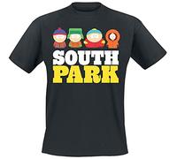 South Park Uomo T-Shirt Nero M 100% Cotone Regular