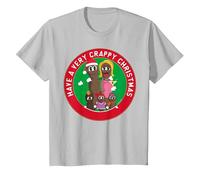 South Park Xmas Mr Hankey Poo Family, Un pessimo Natale retrò Maglietta, Bambini, Argento, 2 Anni