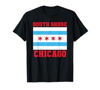 South Shore Chicago Illinois Flag 773 312 Piatto Profondo Pizza Maglietta