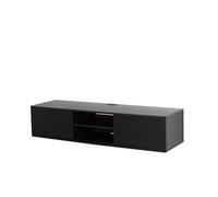 South Shore Console multimediale flottante a parete, rovere nero