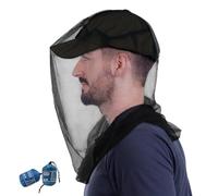 South To East cappello con zanzariera, Confezione da 2 pezzi, protezione da mosche e insetti | Ultra grande e lunga, fori extra fini per campeggio, escursioni, rifiniture, safari Head net