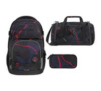 Southbag Coocazoo Porter - Zaino per la scuola, 3 pezzi, con borsa sportiva e astuccio, Lava Lines, taglia unica, casual