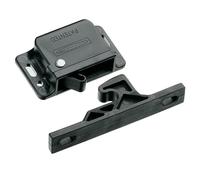 Southco C3-803 Series Passivata Plastica Grabber Catch Side Mount occultato Push-To-Close Latch con molla blu, 13N Pullup, Nero