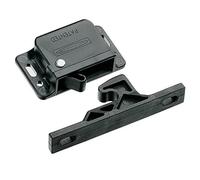 Southco C3 - 803 Series passivato pinza cattura plastica montaggio laterale nascosta push-to-close chiavistello con molla blu, 13 N Pullup, nero, pack of 10, 10