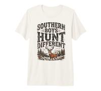 Southern Boys Hunt Different Vintage Hunting Whitetail Maglietta Premium