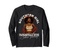 Southern Girl Melanated Rodeo Queen Art Maglia a Manica