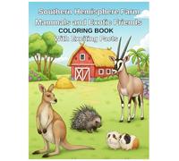 Southern hemisphere farm mammals and exotic friends coloring book with exciting facts