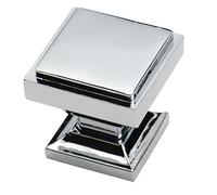 Southern Hills Polished Chrome Square cabinet knobs - Pack of 5, Kitchen cabinet knobs, Chrome cabinet Hardware, pomelli per cassetti, cromo lucido, armadio manopole