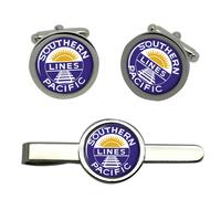 Southern Pacific Ferrovia Design Gemelli E Fermacravatta Set