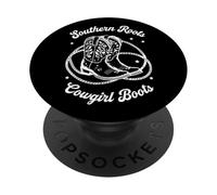 Southern Roots & Cowgirl Boots Country Western Pride Design PopSockets PopGrip Adesivo