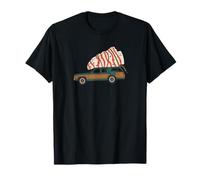 Southern Thanksgiving Station Wagon Turkey Retro Funny Tee Maglietta