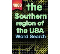Southern USA Jumbo Word Search Book: 200 Themed Puzzles | Large Print Fun for All Ages | 4000 Hidden Words with Solutions: Word Find Book for Adults, ... 4,000 Unique Hidden Words Across 200 Puzzles