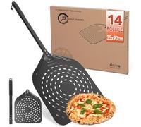 SOUTHGATE 14 Pollici Pala per Pizza Forata, Grande Alluminio Spatola Pizza, Pala per Pizza con Manico Estraibile [90 cm] per Forno, Spatola Pizza per Cuocere Pizza e Pane Fatti in Casa, 35 x 40 cm