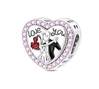 SOUTHPLUS Ciondoli Argento Sterling 925 con Cubic Zirconia Pendenti,Charms per Bracciali,con Braccialetti e Collane Europei, Perfetto Regali per Moglie e Ragazze (Cara Tango)