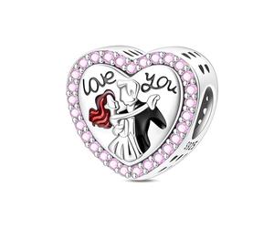 SOUTHPLUS Ciondoli Argento Sterling 925 con Cubic Zirconia Pendenti,Charms per Bracciali,con Braccialetti e Collane Europei, Perfetto Regali per Moglie e Ragazze (Cara Tango)