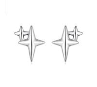 SOUTHPLUS Orecchini Donna Argento 925,Oro Orecchini,Cerchio Ago Argento 925 Geometrici,Ipoallergenici, Stelle Luna, Geometrici, Donna, Gioielli Regali con Confezione,Regalo (Twink Stelle)